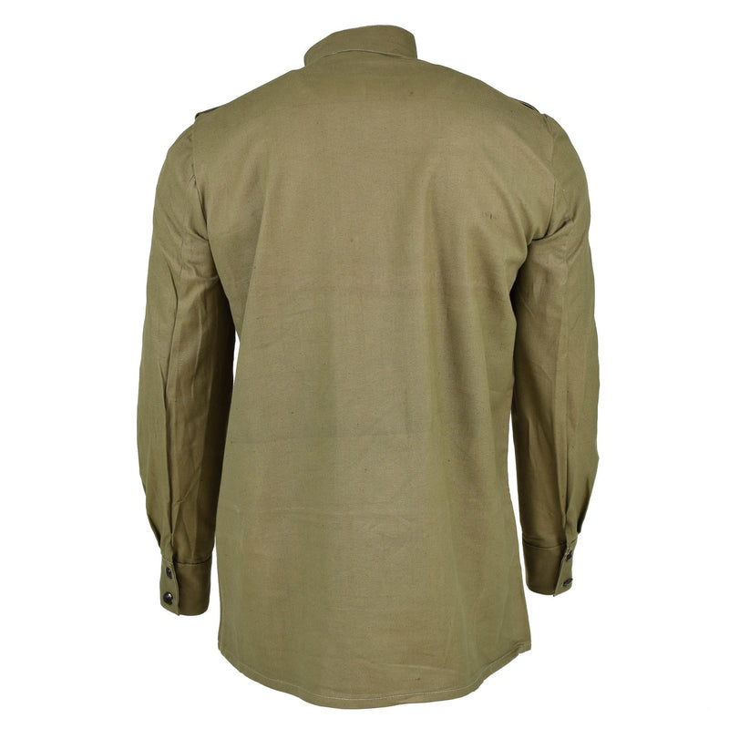 Original Bulgarian Army Olive Khaki Shirt Jacket Combat Military Long Sleeve