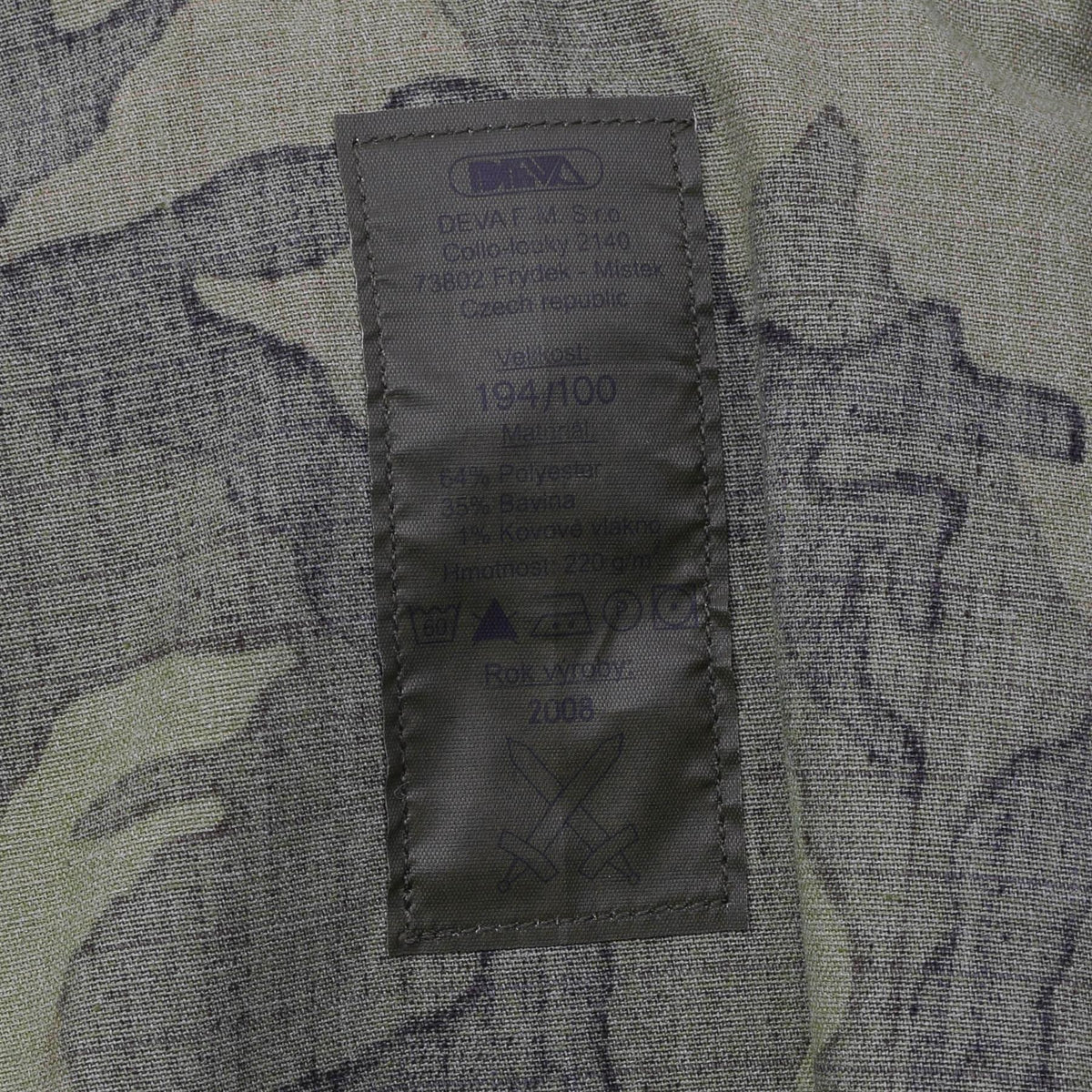 Original Czech Military Combat Field Jacka Polycotton VZ95 Camouflage