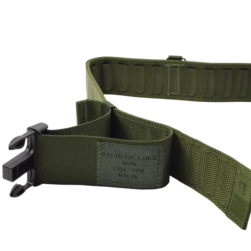 Original Danish Army Tactical Belt Olive justerbar fält Webbing Combat NYTT