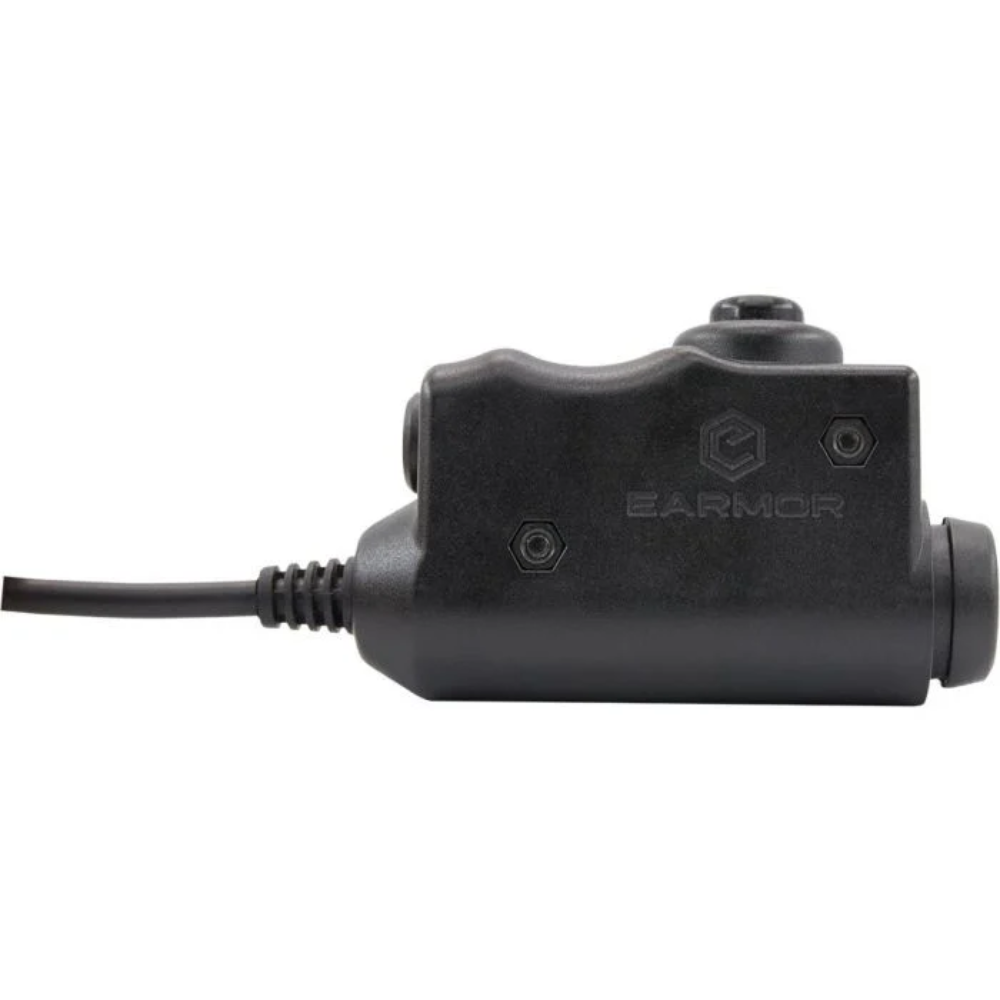 Earmor M51-MID PTT Adapter Midland Radio Headset Wired Tactical Gear Svart