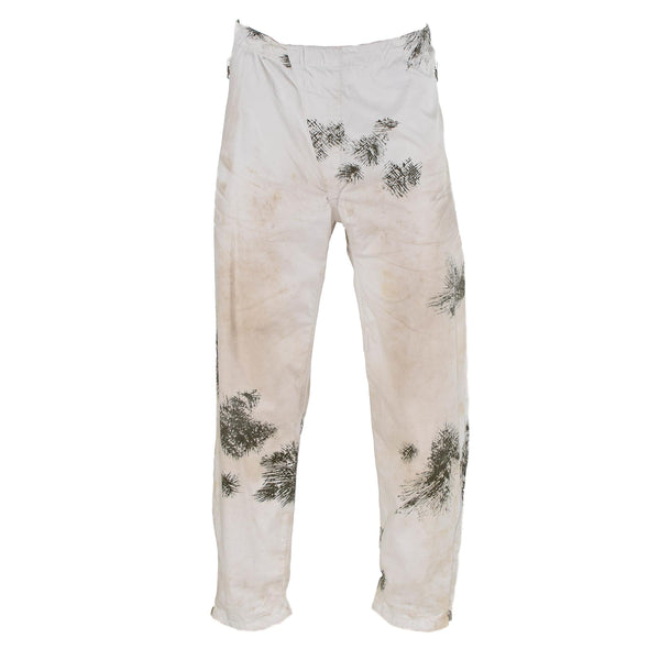 Original tysk militär snö camo byxor vinter uniform yttre lager byxor