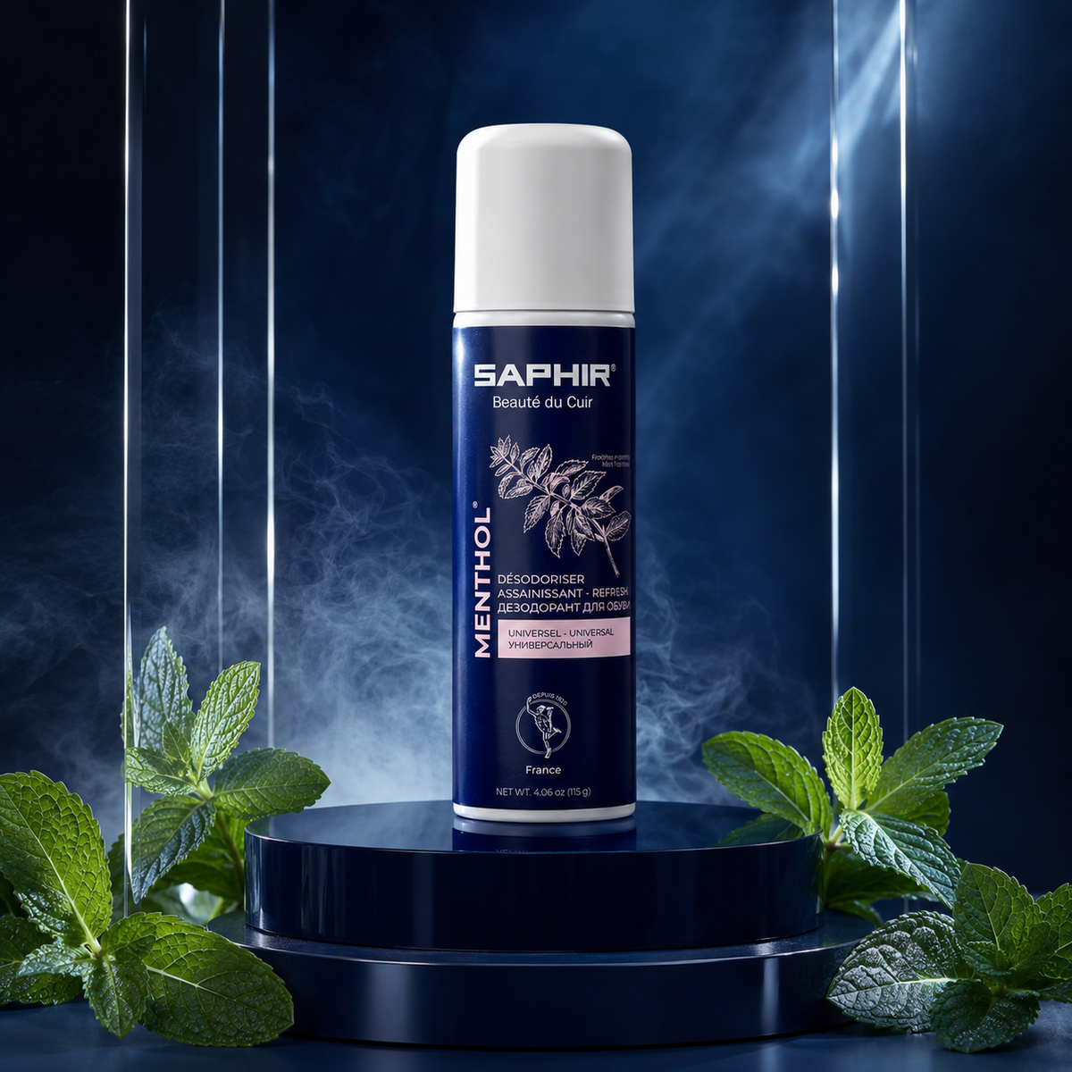 Saphir Menthol Shoe Deodorizer Spray 200ml Doft Remover Alla skor