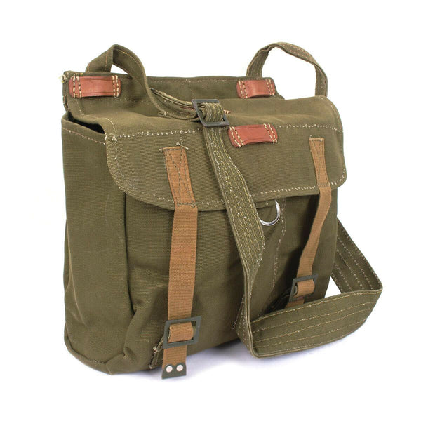 Äkta rumänska armébrödpåse militäröverskott olivduk Haversack överskott
