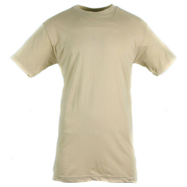Äkta US Army T-shirt khaki kammad bomullsskjorta korta ärmar militär ny