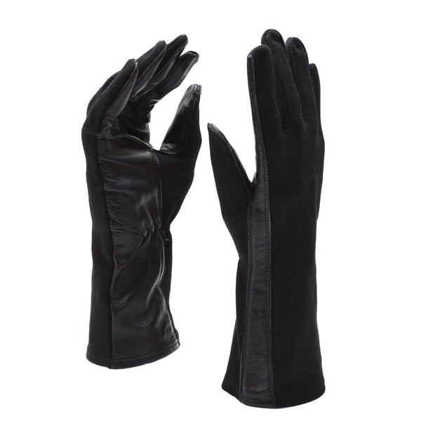 Original Dutch Military Pilot Läderhandskar varmare värmebeständig aramid ny