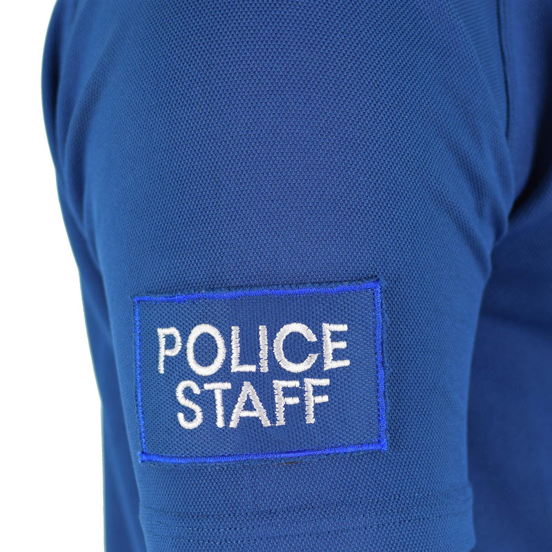 Original British Police T-shirt Blue Breattable Material Front Zip Guard Shirt