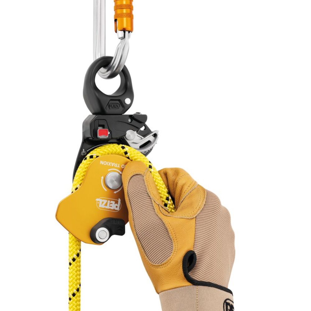 PETZL PRO TRAXION Progress Capture Remskiva Svänglina Draganordning Gul
