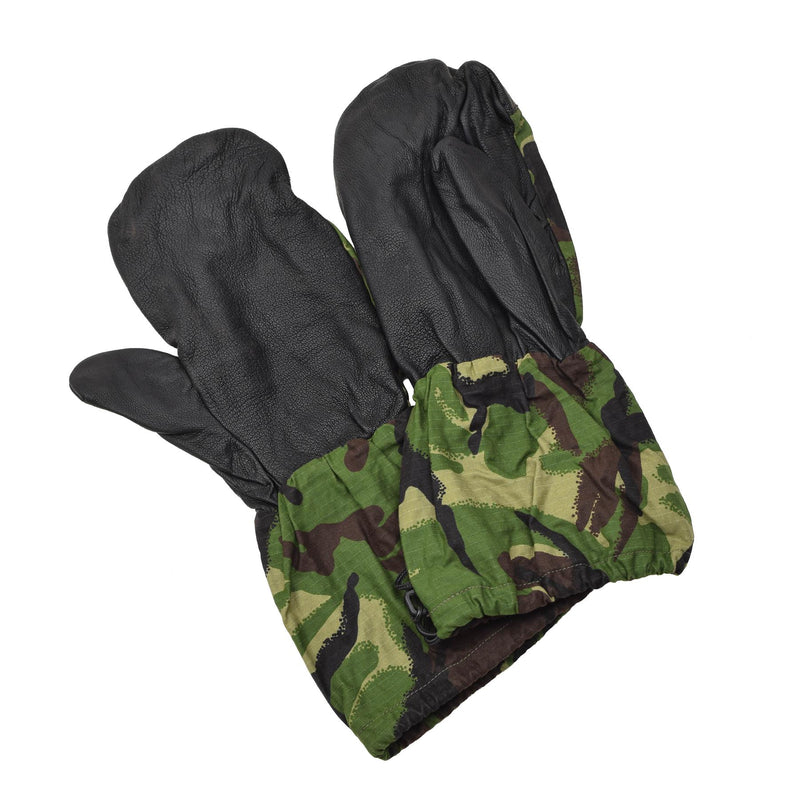 Äkta brittiska militära vantar läderpalmgrepp dpm kamouflage ripstop handskar