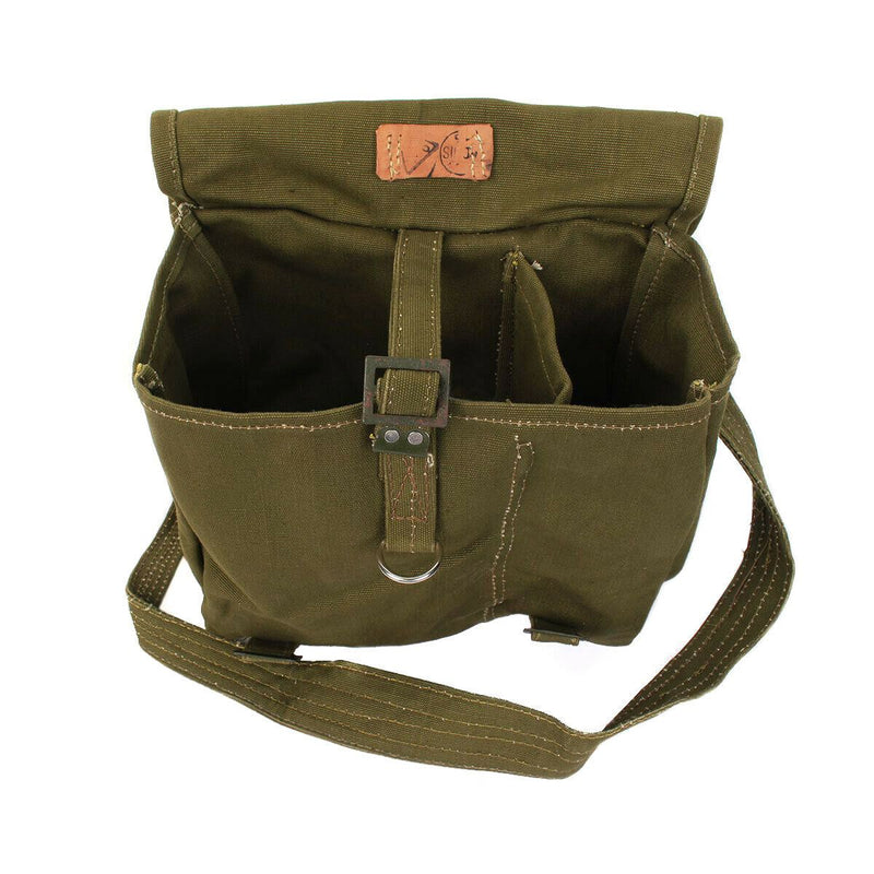 Äkta rumänska armébrödpåse militäröverskott olivduk Haversack överskott