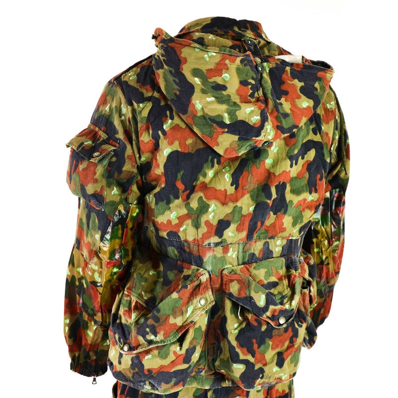 Äkta schweiziska arméjacka M70 Alpenflage Camo Sniper Combat Hooded Parka