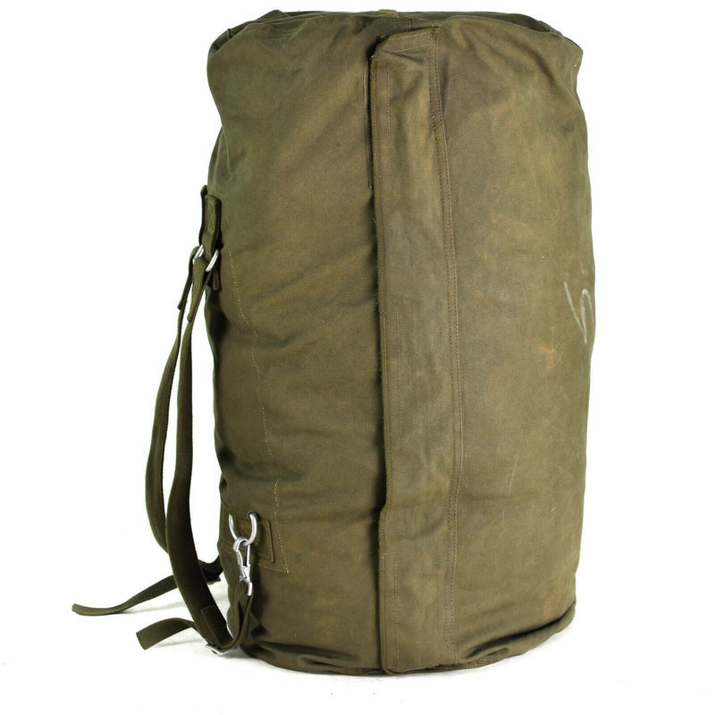 Äkta tyska arméhavsäcken Duffel Bag W axelremmar Stor olivryggsäck