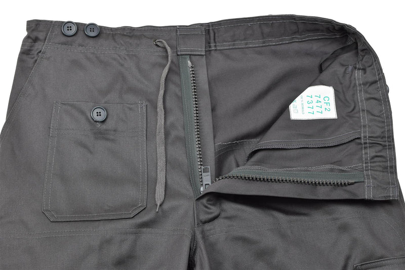 Äkta danska M71 Army Grey Work Pants Justerbar midje vintage byxor nya