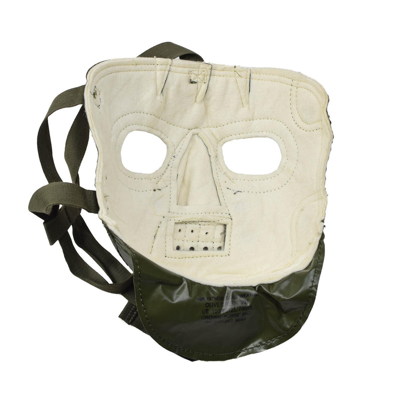 Ny amerikansk armé kallt väder ansiktsmask. Läskig skrämmande militärmask. Grön amerikansk mask
