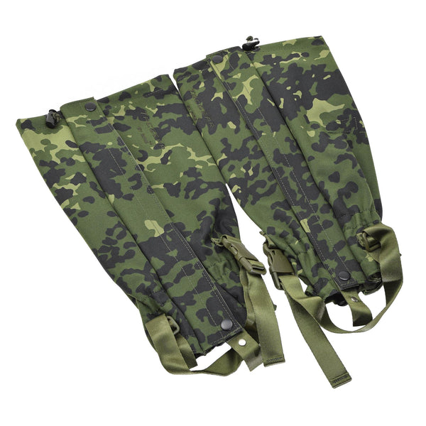 Tacgear Brand Leg Gaiters Danish M84 Camo Mönster Vattentäta metallkrokar Nya
