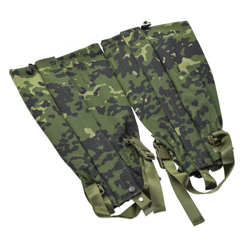 Tacgear Brand Leg Gaiters Danish M84 Camo Mönster Vattentäta metallkrokar Nya