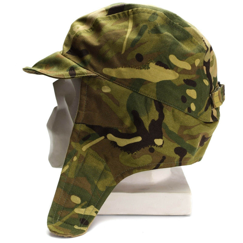 Äkta brittisk armé mtp camo vattentät gore tex cap fodrad kall väderhatt ny