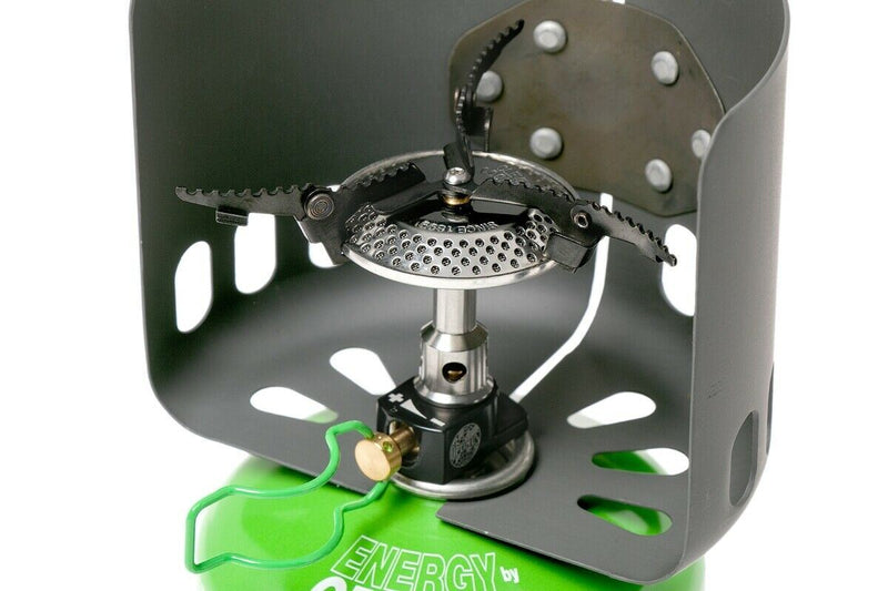 Optimus Electra Fe Cook System Gas Spis Camping Vandring Woods Burner Outdoor Pan