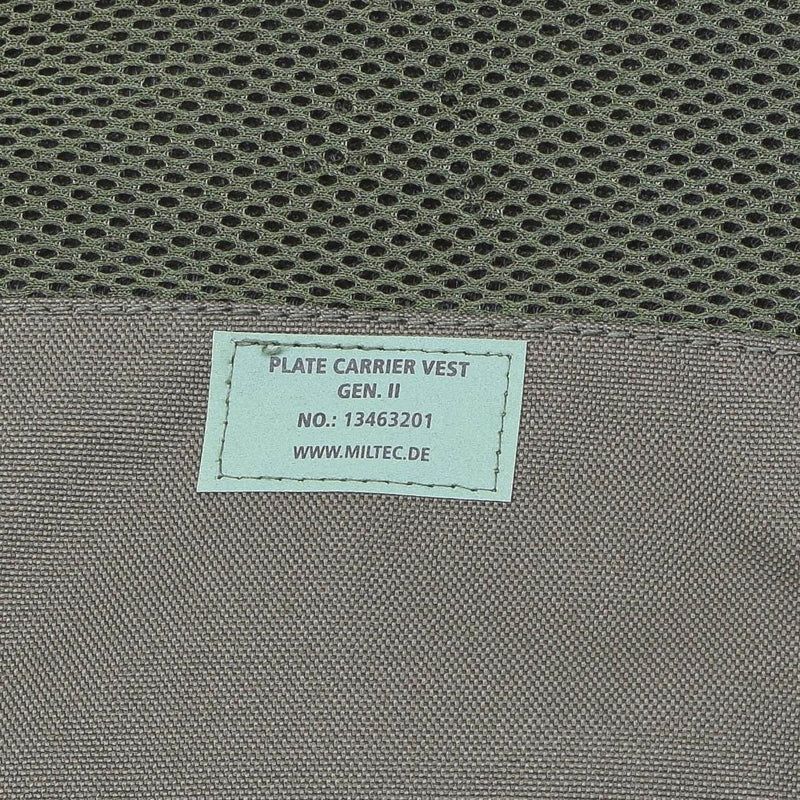 Mil-Tec Gen II Tactical Vest Combat Modular Plate Carrier Waistcoat Olive