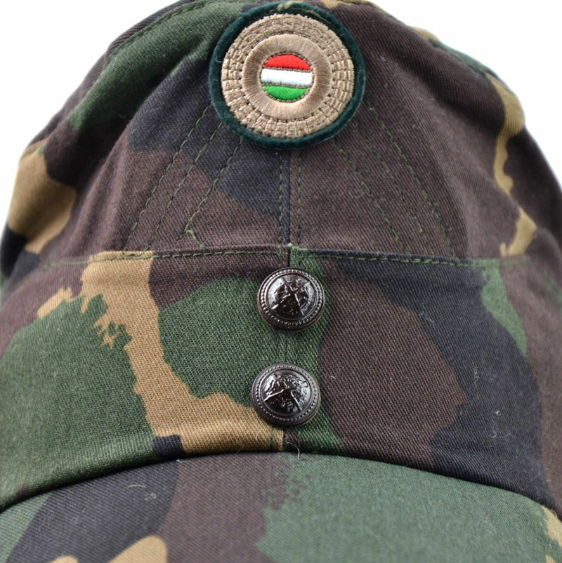 Äkta ungerska camo armé vinterkapslock militär fälthatt med färgmärke ny