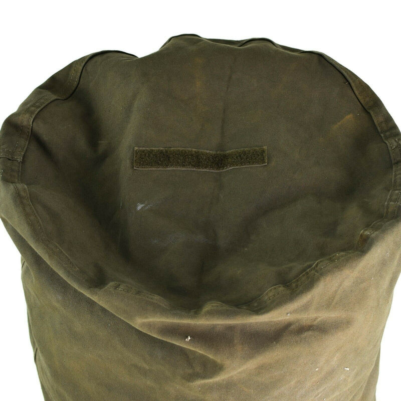 Äkta tyska arméhavsäcken Duffel Bag W axelremmar Stor olivryggsäck