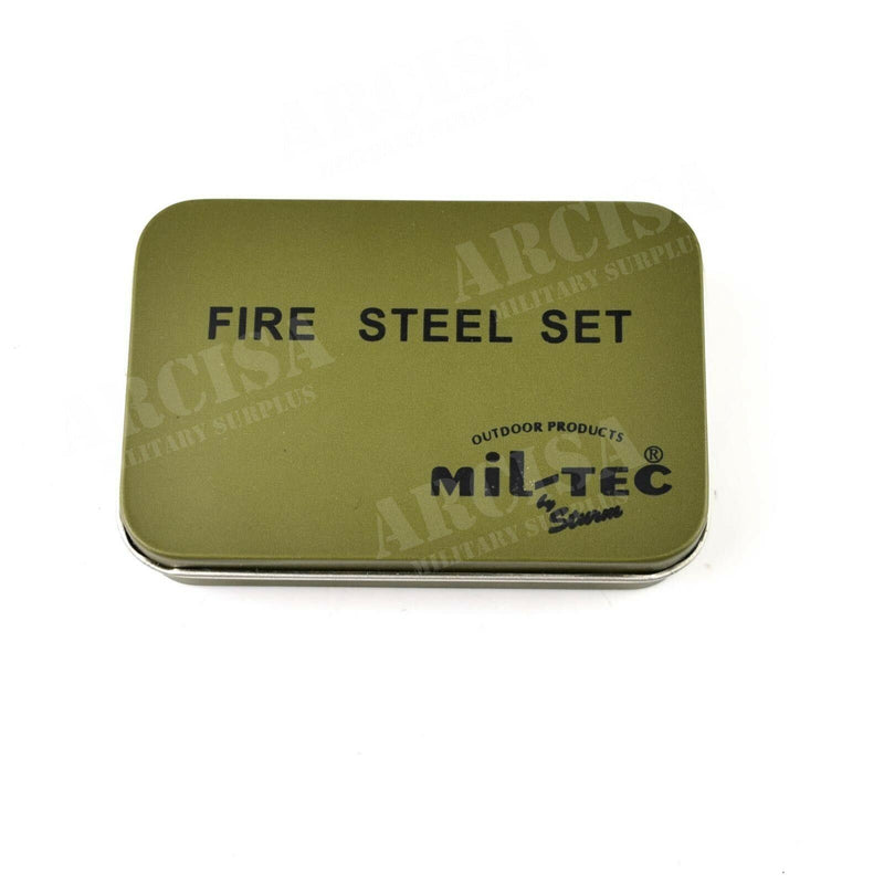 Original Mil-Tec Fire Starter Kit Survival High Quality Fire Steel Set Boxed
