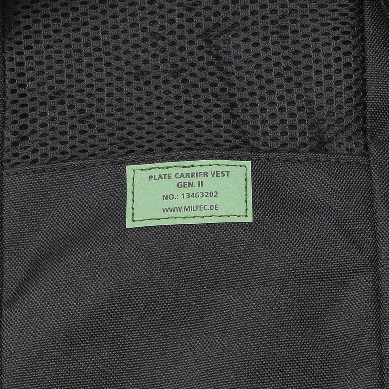 Mil-tec gen II Military Plate Carrier Tactical Vest Combat Modular Waistcoat Black