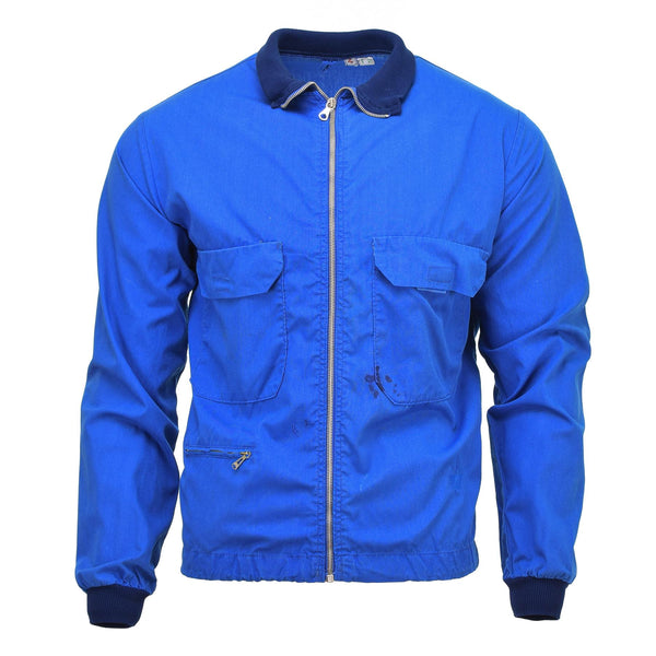 Original Swedish Military Sports Jacket Retro Vintage Tracksuit Sportswear Blue