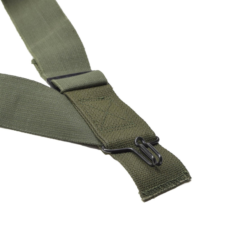 Original U.S. Military M1950 Suspenders byxor hängslen axel sele oliv ny