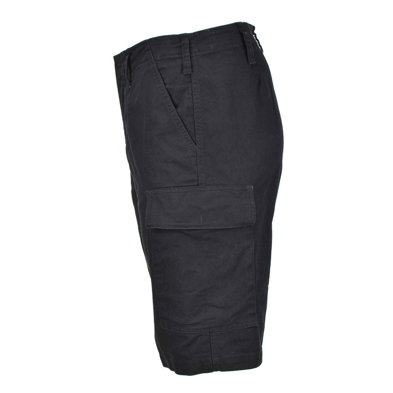 Mil-Tec Brand German Army Style Black Prewashed Molskin Bermuda Military Shorts