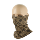 M-TAC Microfleece Hals Damask Drone Mönster Tactical Outdoor Scarf Tan