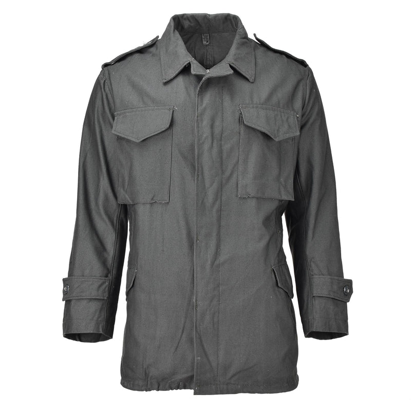 Äkta grekiska armé M65 Olydda jacka grå arbets uniform militäröverskott nytt