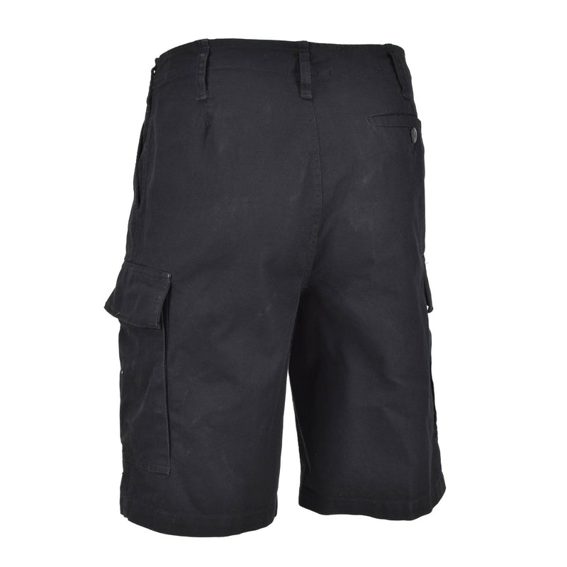 Mil-Tec Brand German Army Style Black Prewashed Molskin Bermuda Military Shorts