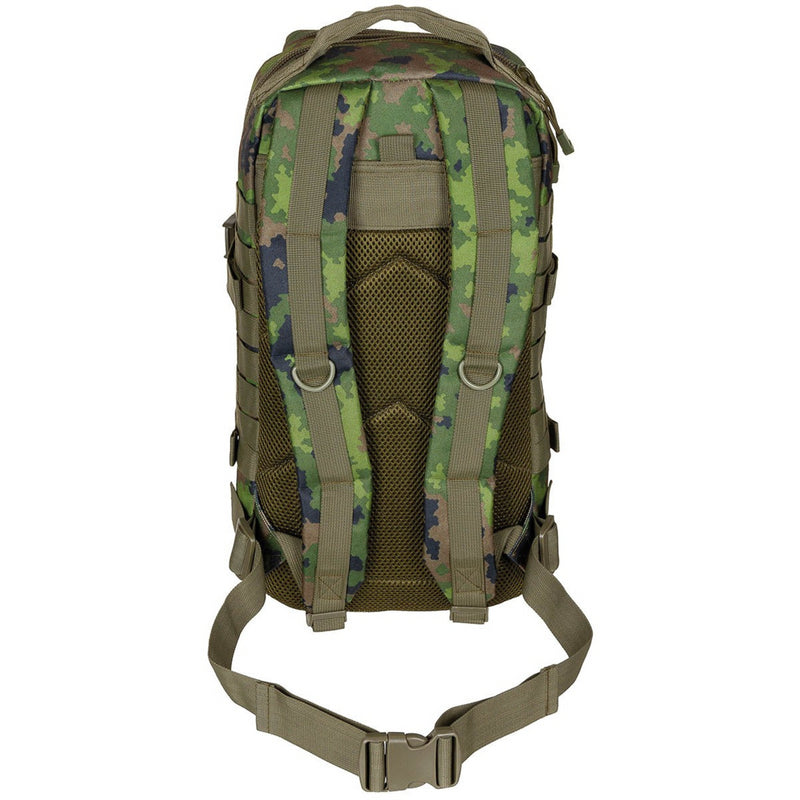 MFH Assault I Tactical Backpack 30L vadderade axelremmar MOLLE M05 Camo