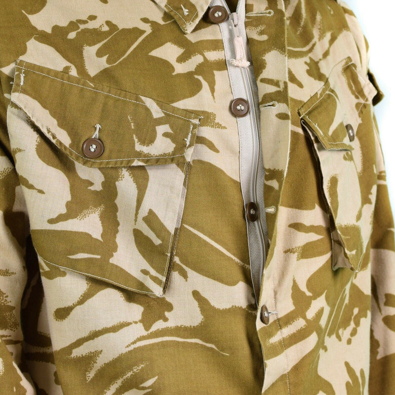 Äkta British Army Jacket Combat Desert Camo Field Shirt Lätt militär