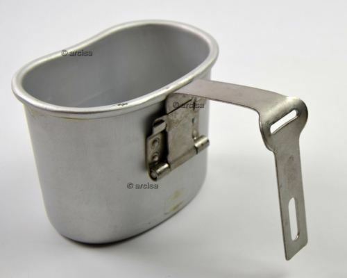 Original belgisk armé kantin cup mugg mess aluminium pot bushcraft som oss m1910