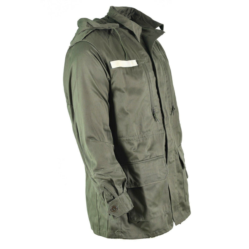 Original French Army Olive OD Jacket Trötthet Combat Military Hooded Parka Sateen