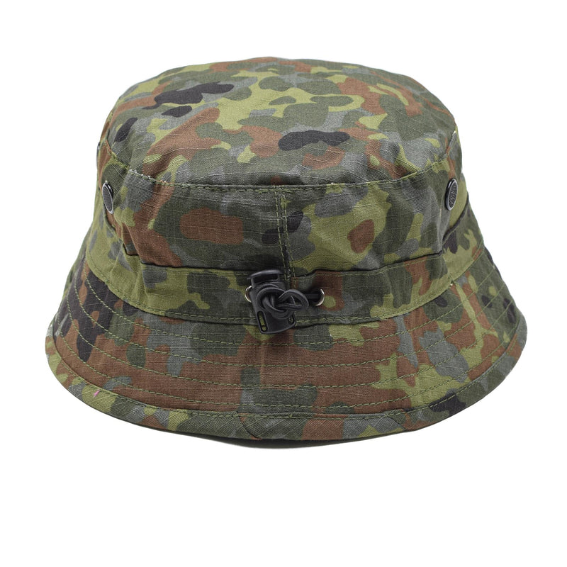 Tacgear Brand German Army Style Boonie Hat Flecktran Camo Ripstop Bucket Hat