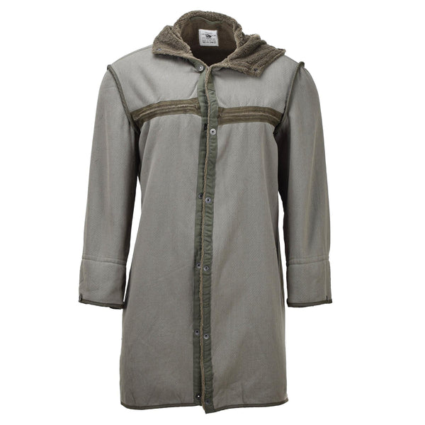 Original tyska militären Long Parka faux päls foder Thermal Hooded Army Olive