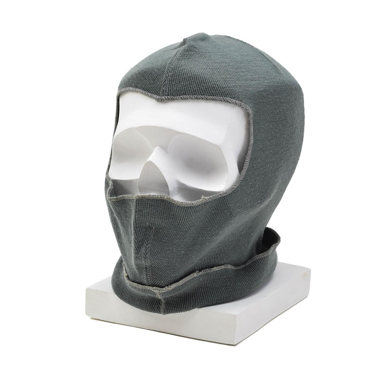 Original Swiss Military Wool Balaclava Lightweight Warm Winter Mask Elastic Grey