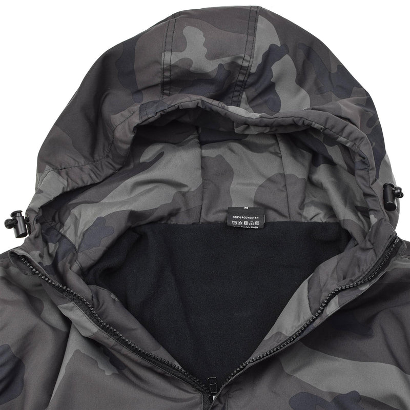 Mil-tec anorak sportjacka lätt cce natt kamouflage huva sportkläder