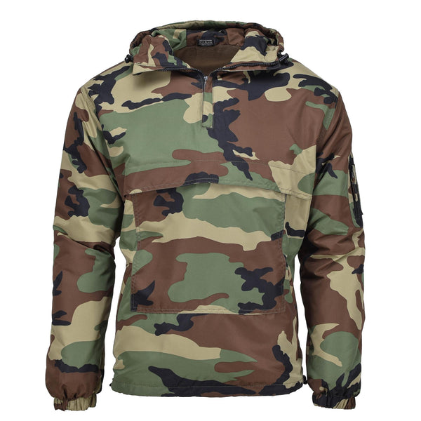 Mil-Tec German Military Combat Jacket Winter Woodland Windproof Hooded fodrad ny