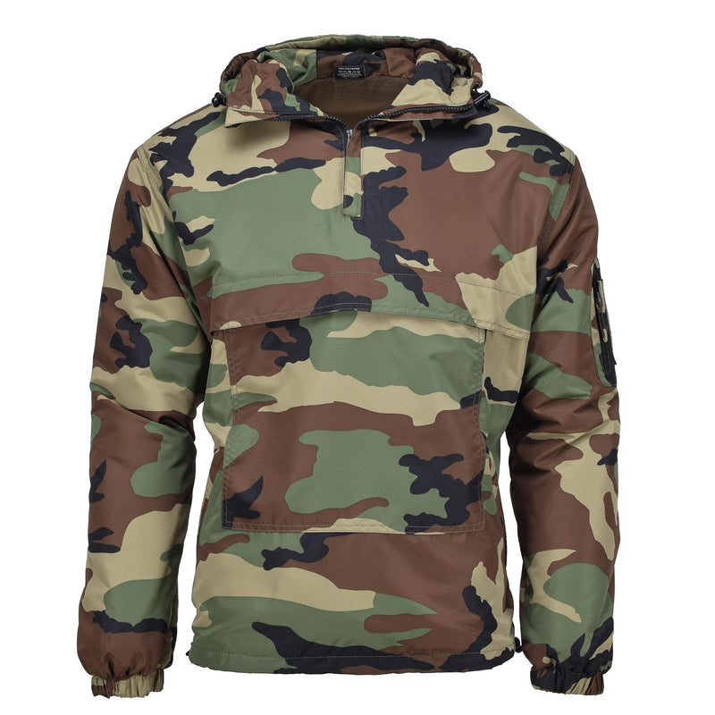Mil-Tec German Military Combat Jacket Winter Woodland Windproof Hooded fodrad ny