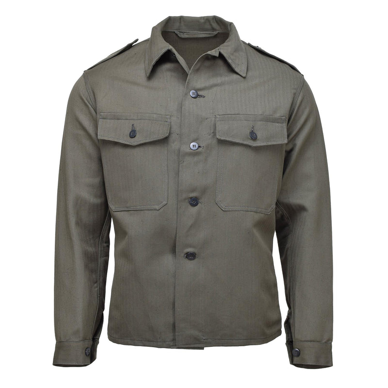 Original Österrikisk militär M59 Field Jacket Vintage WWII Troops Shirt Olive New