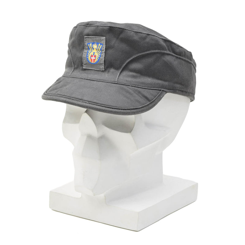 Original dansk militär grå armé mössa lätt vikbara öronflikar vintage ny