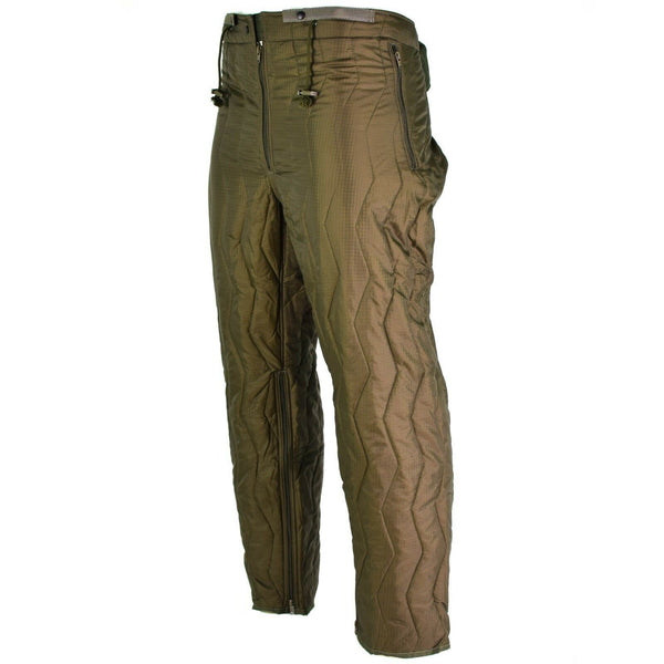 Original tysk armé quiltade byxor foderbyxor inre varmare termisk vinter od