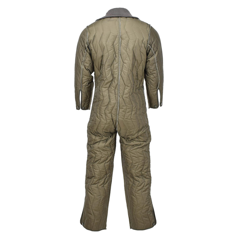 Original tysk militär täckning quiltad foder vinter jumpsuit foder oliv ny