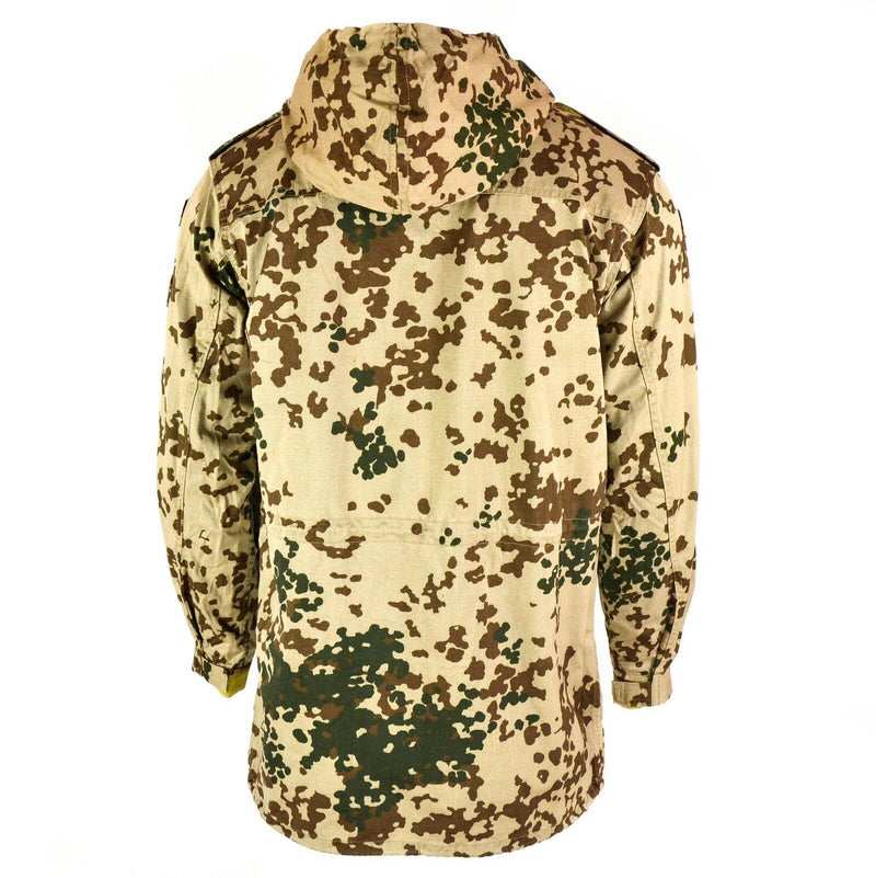 Äkta tyska arméfältjacka Parka arméutgåva huva öken strid tropisk