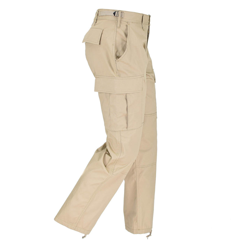 Mil-Tec US Army Style Field Pants Khaki Bdu Men Military Gear Combat Trousers