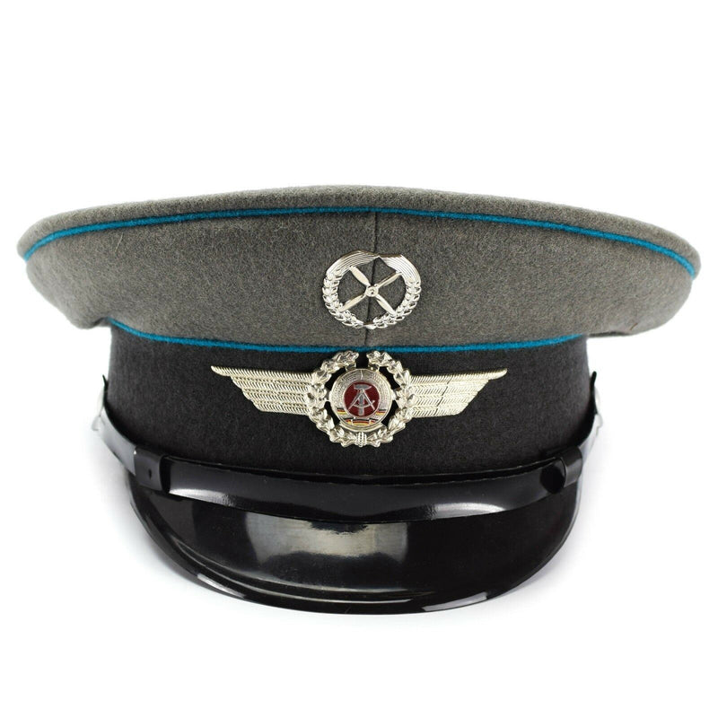 Original Östtysk NVA Army Visor Cap Air Forces Military Peaked Hat Ny