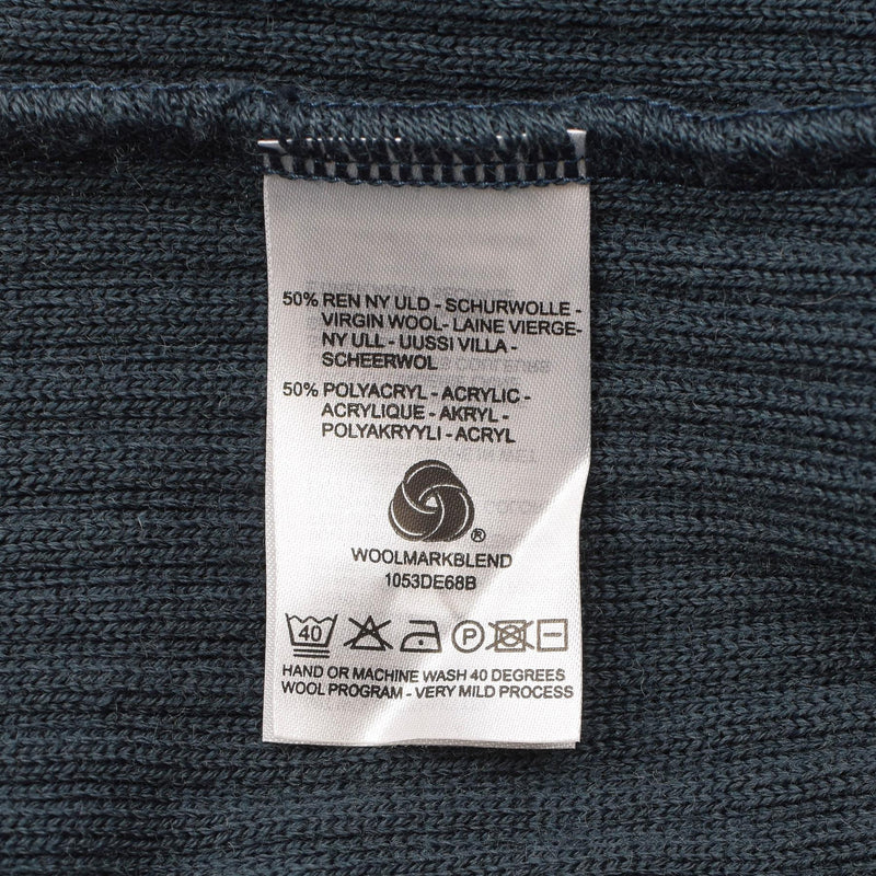 Äkta holländska militära pullover rib stickade kallt väder blå aktivt tröja tröja